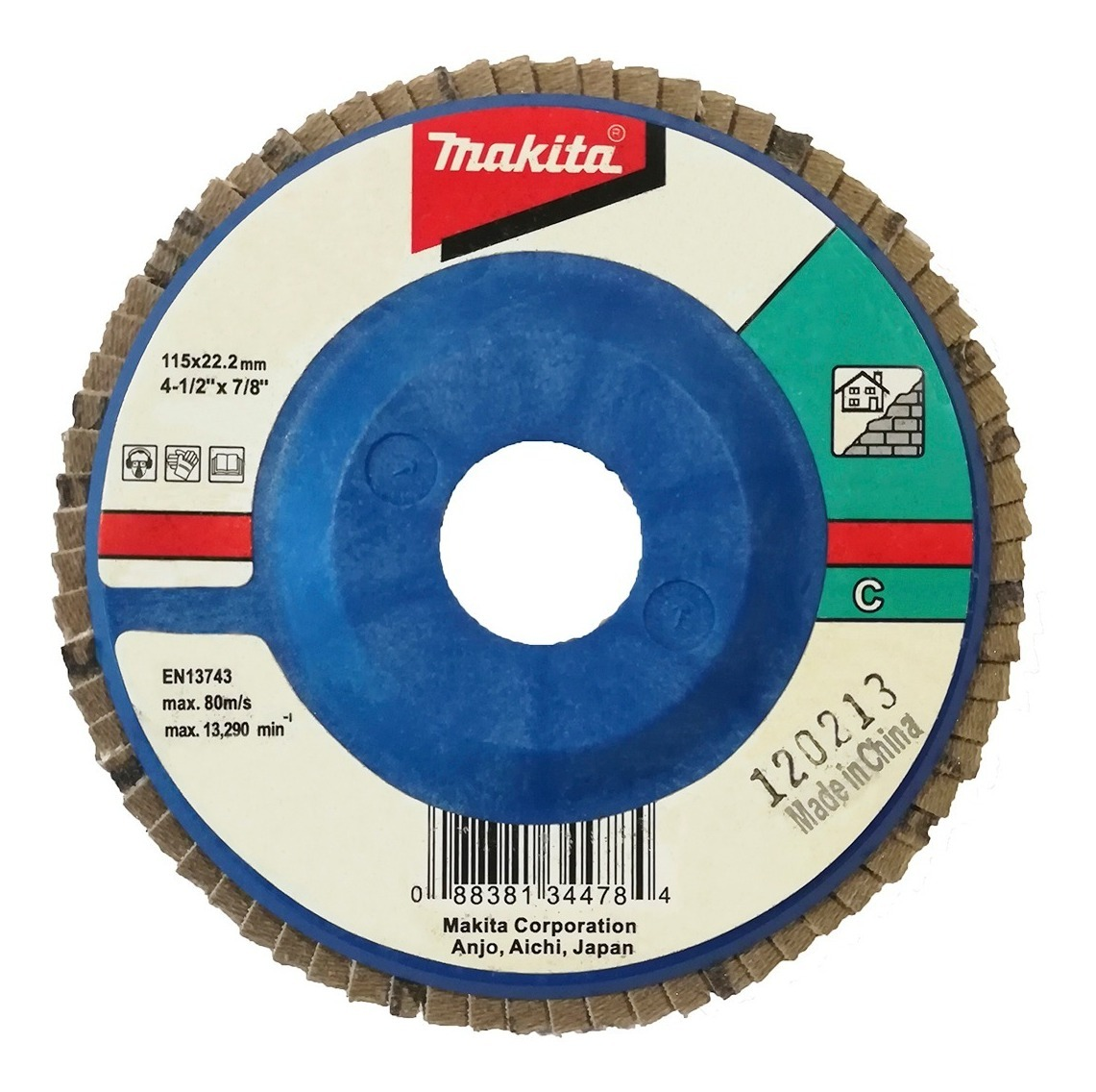 DISCO LIJA FLAP TRASLAPADO 115MM MAKITA ; D-28195 - 1