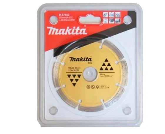 DISCO DIAMANTADO SEGMENTADO 115X22,23MM / SECO / CONCRETO MAKITA D-37552 - 1