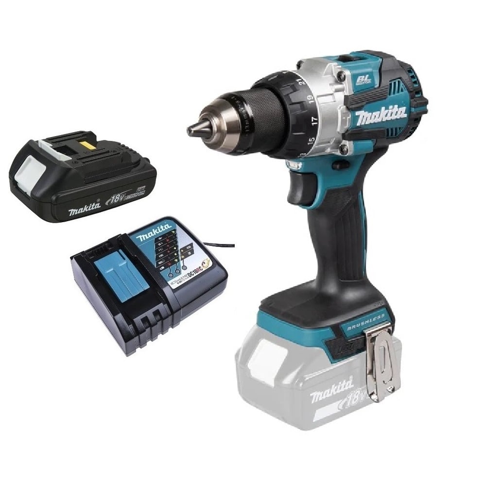 TALADRO ATORNILLADO PERCUTOR 13 MM (1/2) 110NM MAKITA DHP489 (1,5 AH) - 1