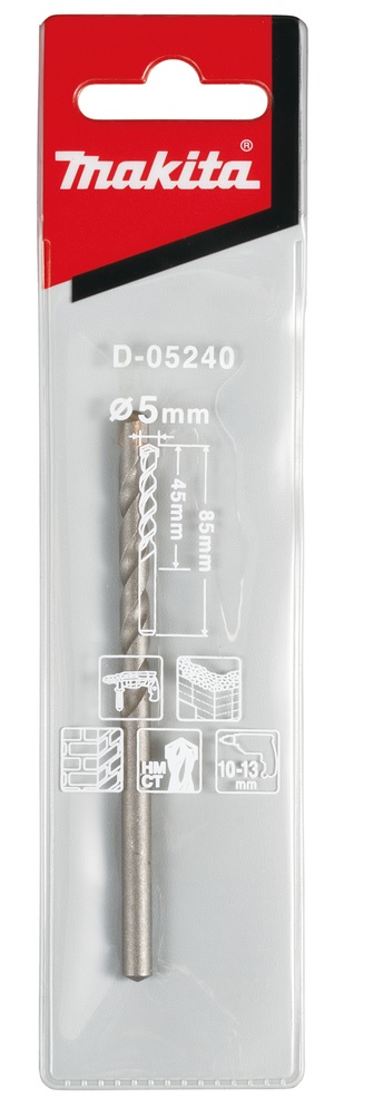 BROCA MAKITA CONCRETO 5 X 85 MM D-05240 - 1