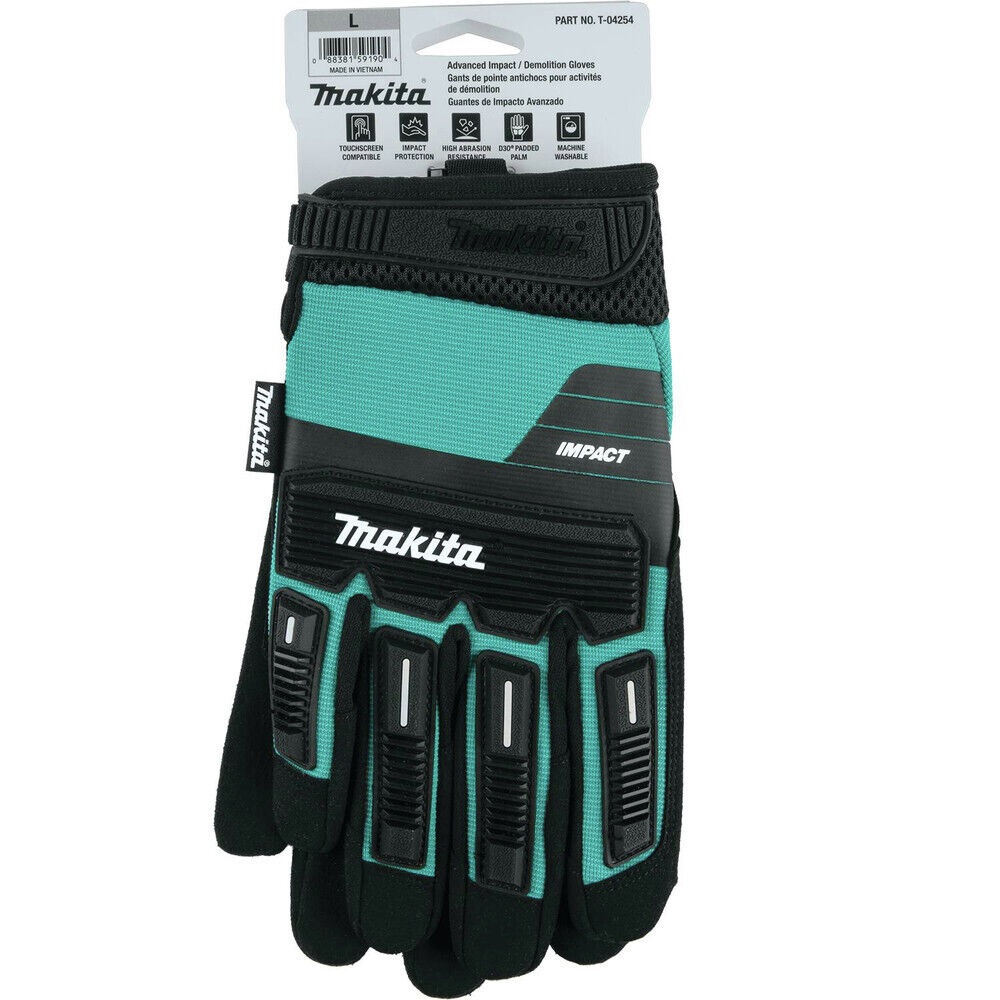 GUANTES MAKITA AVANZADOS DEMOLICIÓN IMPACTO L T-04254 - 1