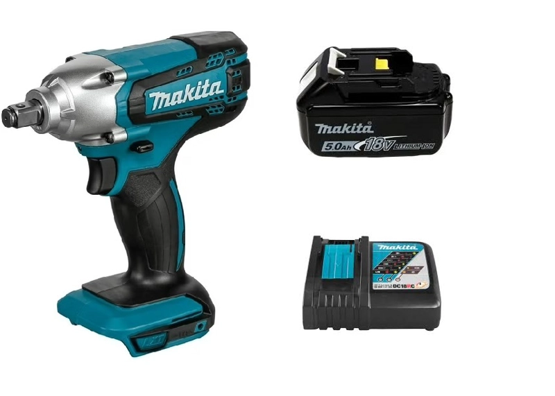 PISTOLA LLAVE IMPACTO 18V INALAMBRICA 190 NM MAKITA DTW190 (5 AH) - 1
