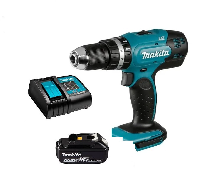 TALADRO ATORNILLADOR PERCUTOR 42 NM 18V MAKITA DHP453 (6 AH) - 1
