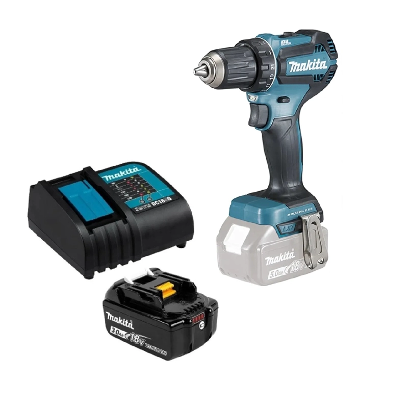 TALADRO ATORNILLADOR 18V BRUSHLESS 50 NM MAKITA DDF485 (3 AH) - 1