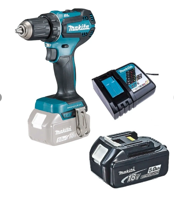 TALADRO ATORNILLADOR 18V BRUSHLESS 50 NM MAKITA DDF485 (5 AH) - 1