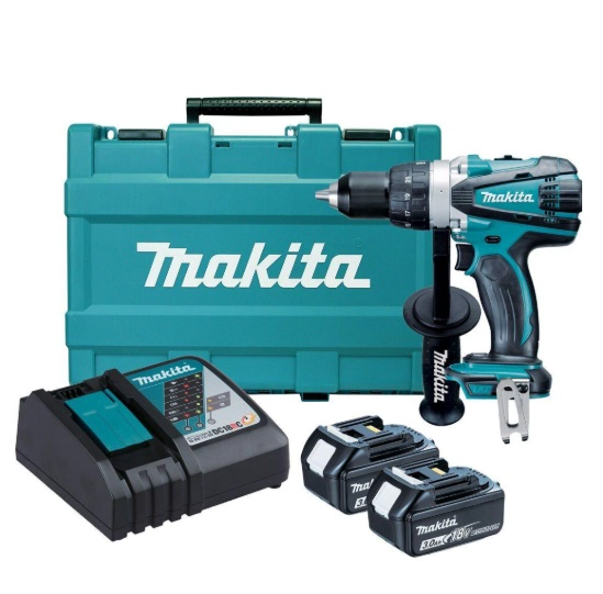 TALADRO-ATORNILLADOR 13 MM- 2 VEL. VARIABLES (MAX. TORQUE 91 N.M) 2,3 KG. MAKITA DDF458RFE - 1