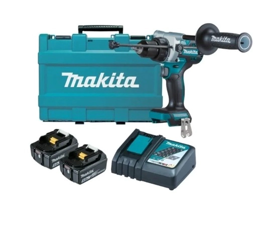 TALADRO COMBINADO BL 18V LXT 130 NM + BATERIA 18V 5AH MAKITA DHP486RTE - 1