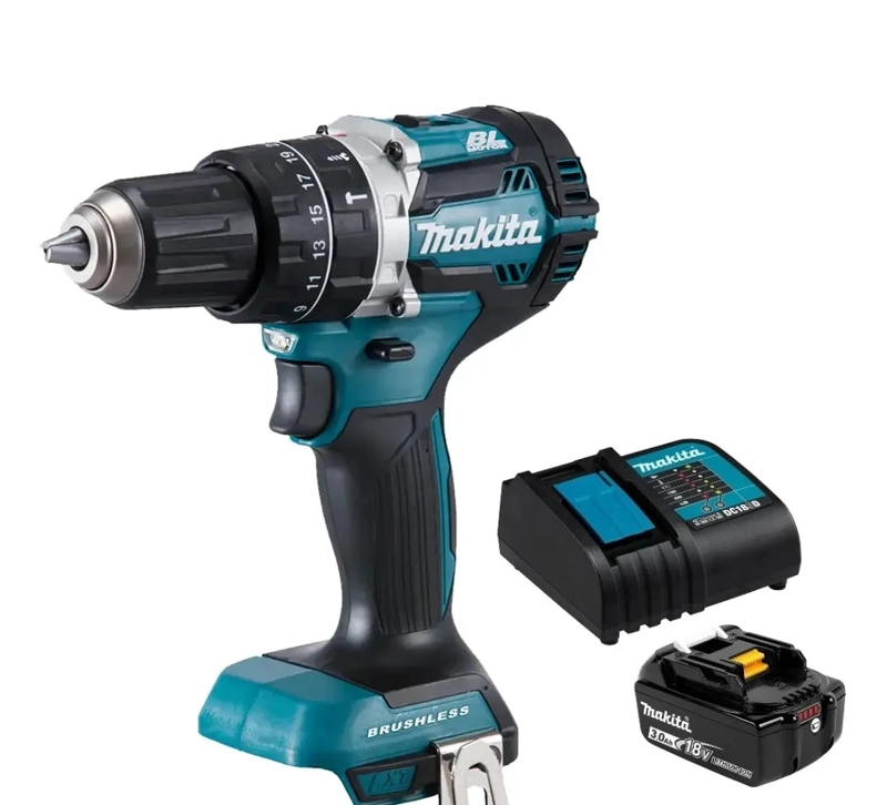 TALADRO ATORNILLADOR PERCUTOR 54 NM 18V (3) MAKITA DHP484VH3 - 1