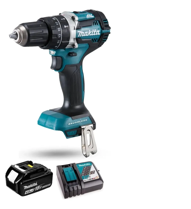 TALADRO ATORNILLADOR PERCUTOR 54 NM 18V (4 AH) MAKITA DHP484VH4 - 1
