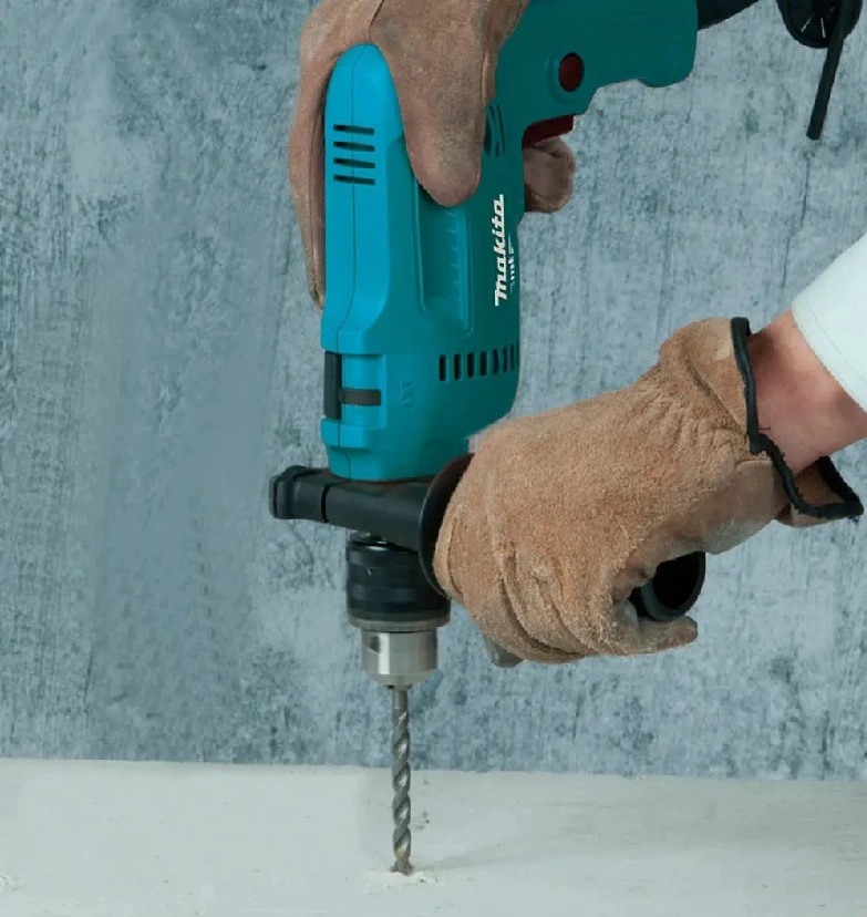 TALADRO PERCUSION 13 MM. 500 W. 0 - 2.900 RPM. REVERSIBLE. (MANDRIL 13 MM. C/MALETA. MAKITA MT) - 2