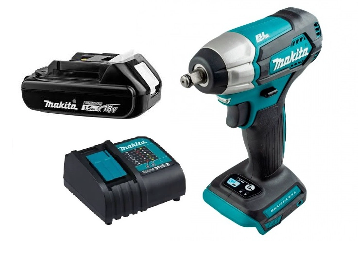 LLAVE PISTOLA IMPACTO 18 VOLT BRUSHLESS 3/8'' MAKITA DTW180 (1,5 AH) - 1