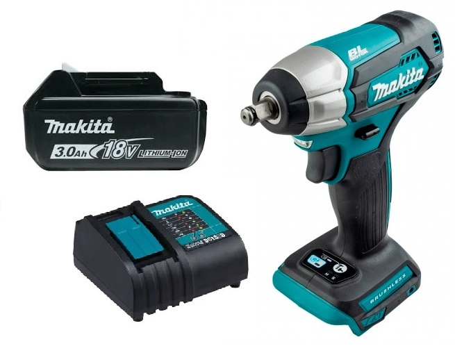 LLAVE PISTOLA IMPACTO 18 VOLT BRUSHLESS 3/8'' MAKITA DTW180 (3,0 AH) - 1