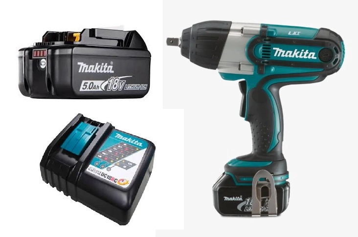 PISTOLA LLAVE IMPACTO 18V INALAMBRICA 440 NM MAKITA DTW450 (5 AH) - 1