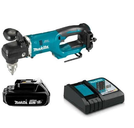 TALADRO ANGULAR INALAMBRICO MAKITA 1.5 AH  BAT MAS CARGADOR COLOR TURQUESA DDA450VH15 - 1