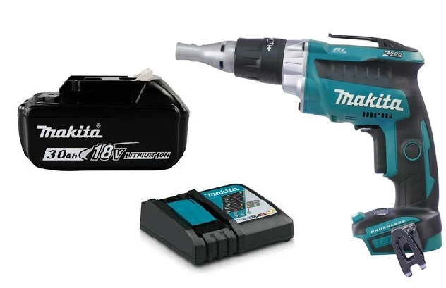 TALADRO ATORNILLADOR INALAMBRICO SIN BATERIA 18V DFS250 MAKITA (3.0 AH)