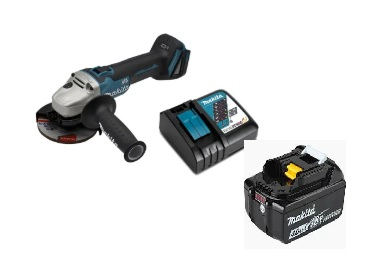 ESMERIL ANGULAR 115MM 4-12 INALAMBRICO 18V MAKITA DGA454 4AH - 1