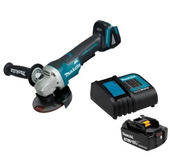 ESMERIL ANGULAR 18 VOLTS 4-1/2'' HOMBRE MUERTO MAKITA DGA458 (3 AH) - 1