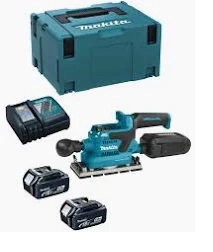 LIJADORA ORBITAL INALAMBRICA MAKITA DBO381RFJ 2BAT Y CAR COLOR TURQUESA - 1