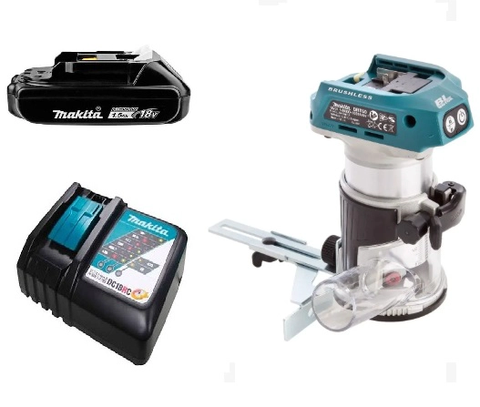FRESADORA 6-8 MM (1/4-3/8) INALAMBRICO 18V MAKITA DRT50 ( 1.5 AH) - 1
