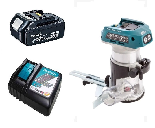 FRESADORA 6-8 MM (1/4-3/8) INALAMBRICO 18V MAKITA DRT50 ( 4.0 AH) - 1