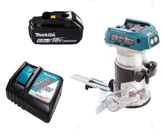 FRESADORA 6-8 MM (1/4-3/8) INALAMBRICO 18V MAKITA DRT50 ( 6.0 AH) - 1