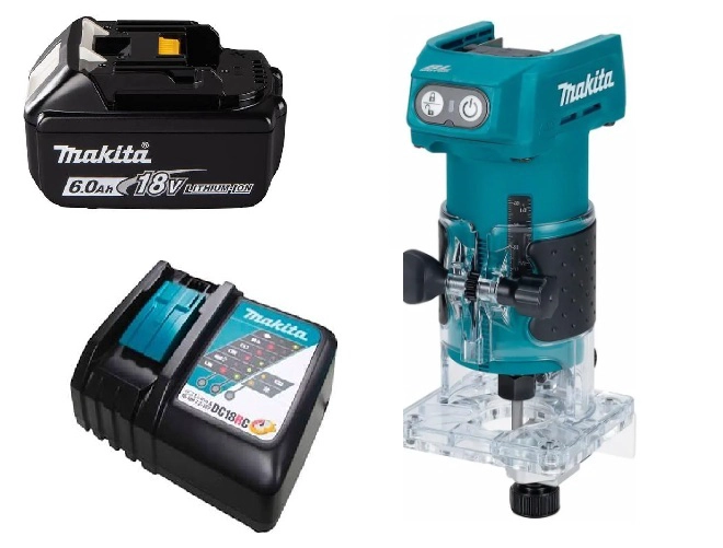 FRESADORA COMPACTA INALAMBRICA 18V LXT | MAKITA DRT52 ( 6 AH ) - 1