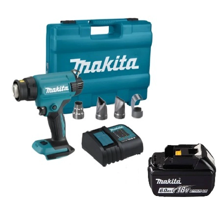 PISTOLA DE CALOR CON MALETA CAR/BAT 6 AH. 18V MAKITA DHG181ZK - 1
