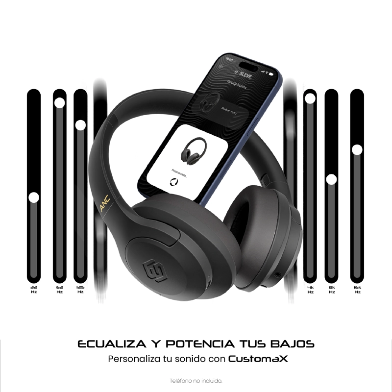 AUDIFONOS INALAMBRICOS BLUETOOTH SLEVE PULSE ANC 2GEN CANCELACION DE RUIDO ACTIVA 45 HORAS BATERIA - 4