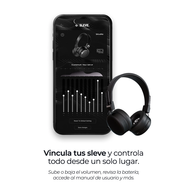 AUDIFONOS INALAMBRICOS BLUETOOTH SLEVE STUDIO 2 2GEN BLUETOOTH 5.4, 45 HORAS BATERIA - 3