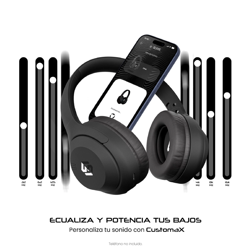 AUDIFONOS INALAMBRICOS BLUETOOTH SLEVE ONE 2GEN SONIDO ENVOLVENTE 24 HORAS BATERIA, BLUETOOTH 5.4 - 4