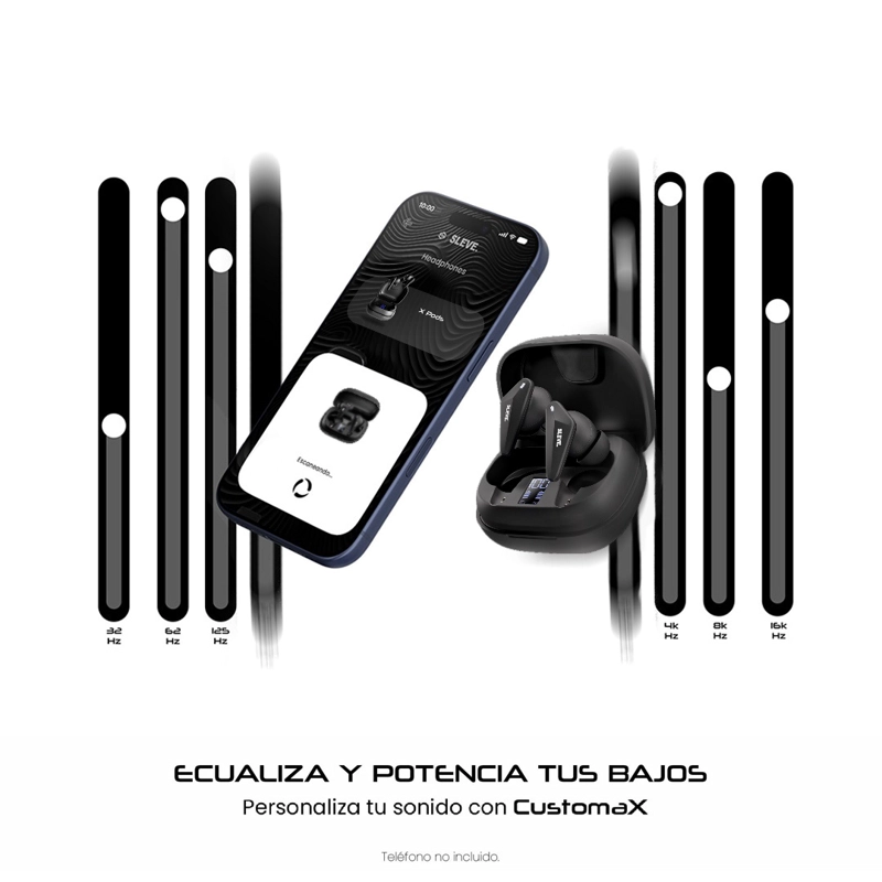 AUDIFONOS INALAMBRICOS BLUETOOTH SLEVE X PODS 2GEN TRUE WIRELESS SONIDO ENVOLVENTE 27 HORAS BATERIA - 4