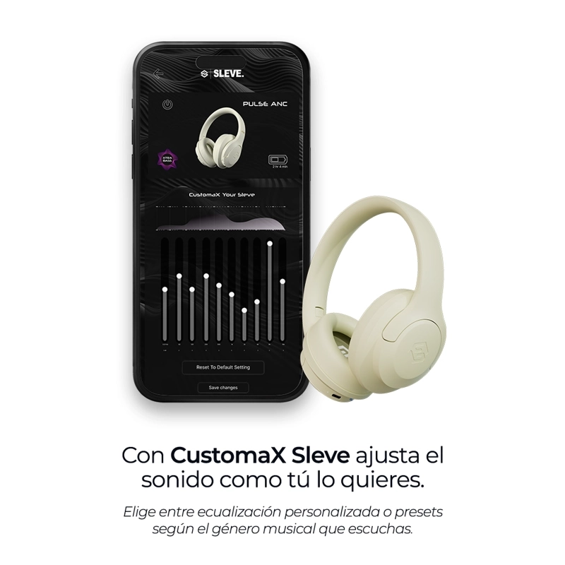 AUDIFONOS INALAMBRICOS BLUETOOTH SLEVE PULSE ANC 2GEN CANCELACION DE RUIDO ACTIVA 45 HORAS BATERIA - 3