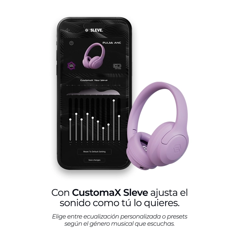 AUDIFONOS INALAMBRICOS BLUETOOTH SLEVE PULSE ANC 2GEN CANCELACION DE RUIDO ACTIVA 45 HORAS BATERIA - 3