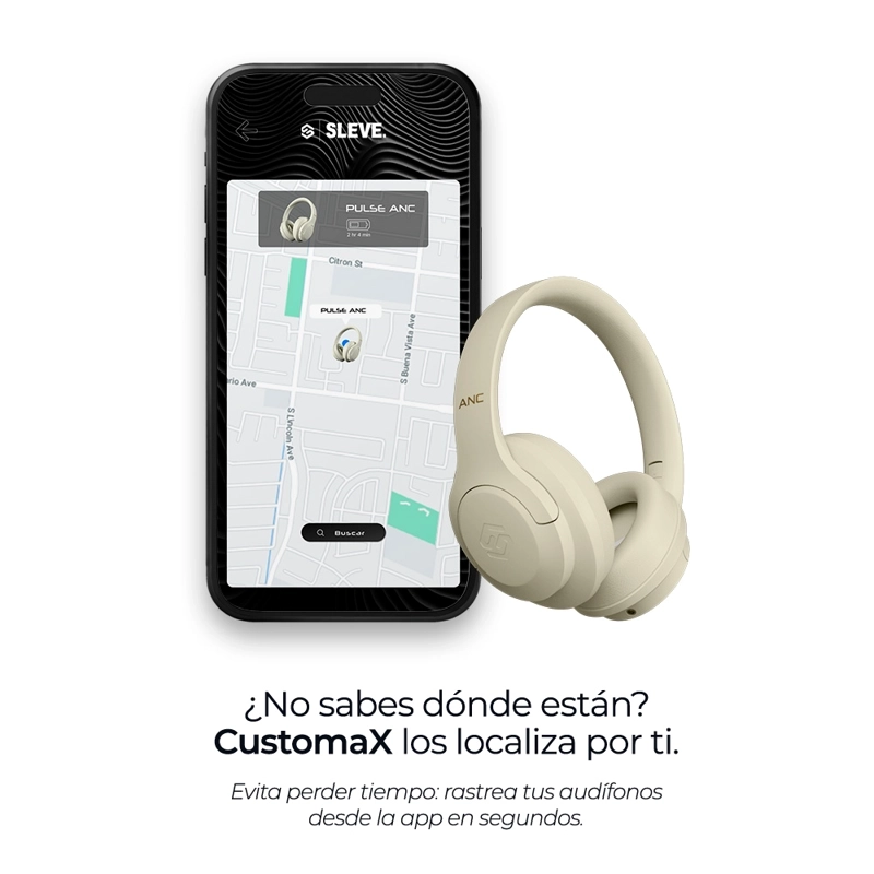 AUDIFONOS INALAMBRICOS BLUETOOTH SLEVE PULSE ANC 2GEN CANCELACION DE RUIDO ACTIVA 45 HORAS BATERIA - 4