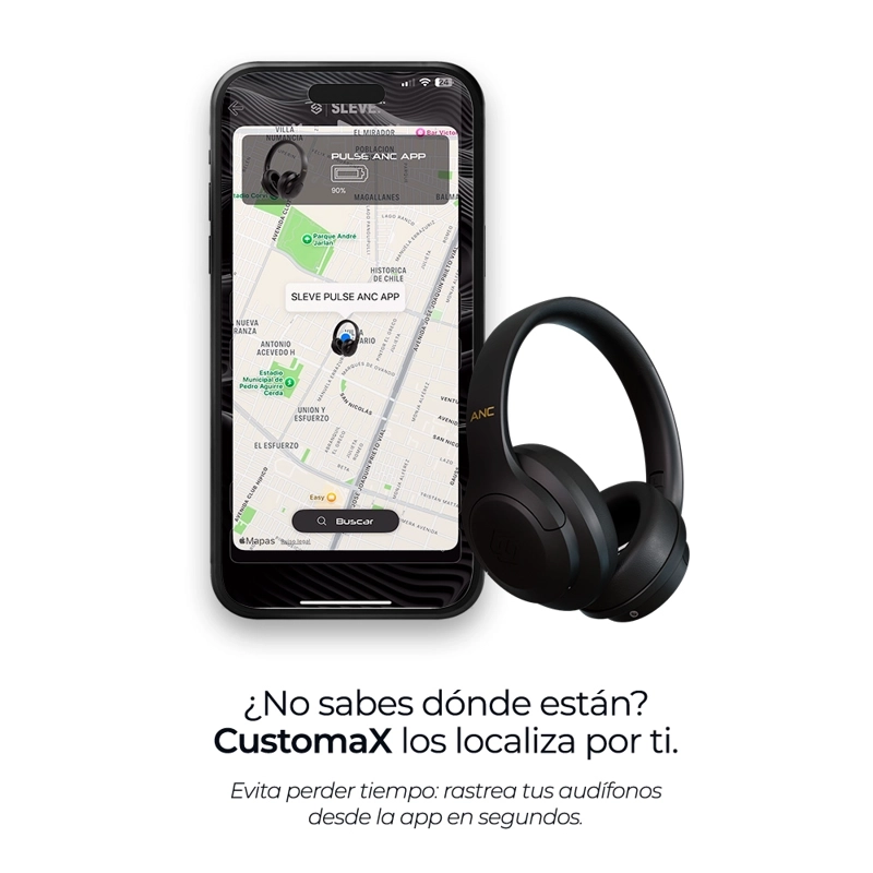 AUDIFONOS INALAMBRICOS BLUETOOTH SLEVE PULSE ANC 2GEN CANCELACION DE RUIDO ACTIVA 45 HORAS BATERIA - 4