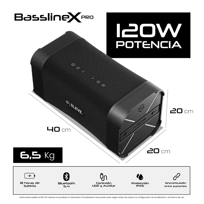PARLANTE BLUETOOTH SLEVE BASSLINEX PRO - 5