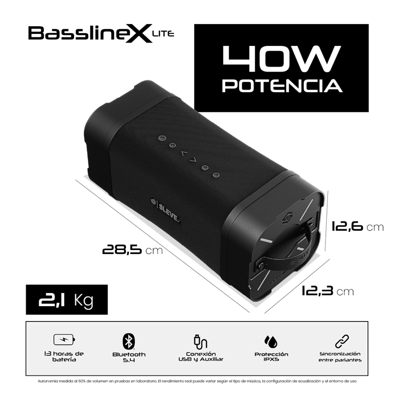 PARLANTE BLUETOOTH SLEVE BASSLINEX LITE - 5