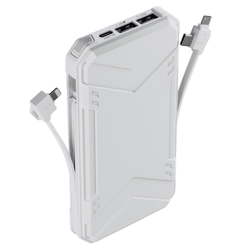 BATERIA EXTERNA SLEVE POWER X 10.000 MAH WHITE CARGA RAPIDA - 5