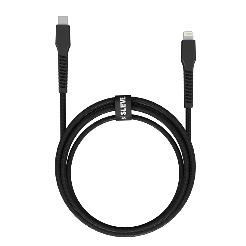 CABLE CARGADOR SLEVE LINE X USB TIPO C A LIGHTNING BLACK - 3