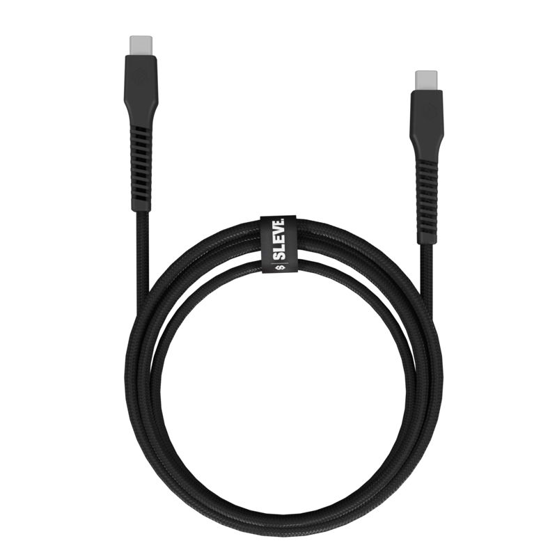 CABLE CARGADOR SLEVE LINE X USB TIPO C A TIPO C BLACK - 3