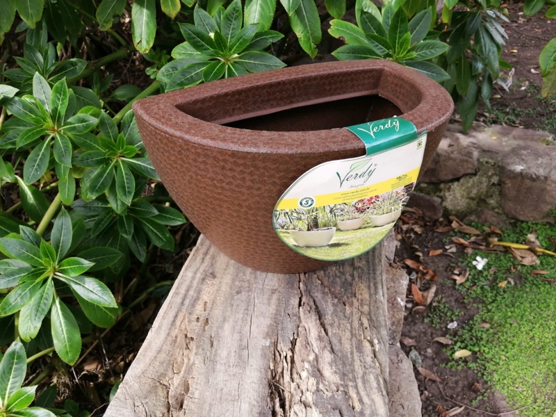 MACETA CANASTA DE PARED AMAZONAS MARRÓN 27X21CMS - 4