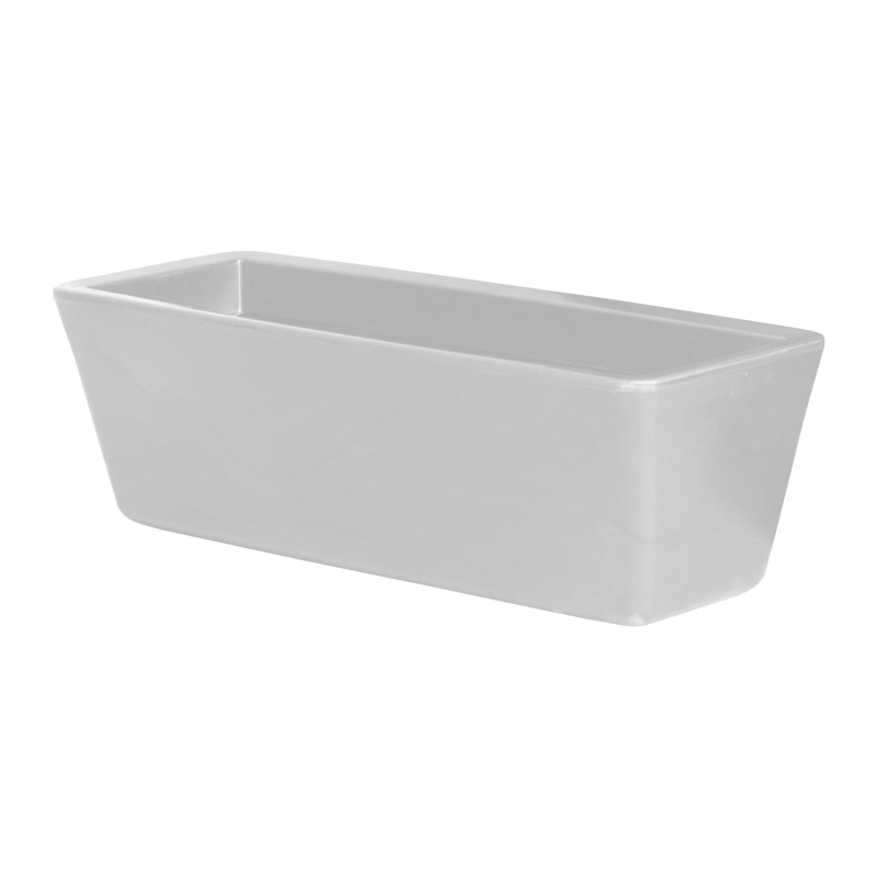 MACETA JARDINERA PANTANAL LISO 64X19X22CMS BLANCO EFECTO MARMOLEADO - 1