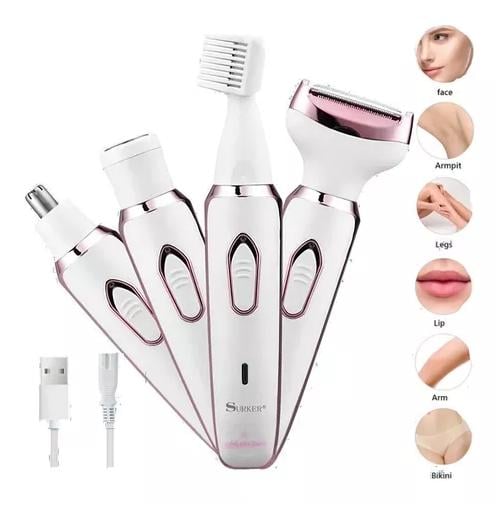 DEPILADORA PRO 5 RECORTADORA 4 EN 1 RECARGABLE BIKINI NARIZ CEJAS - 2