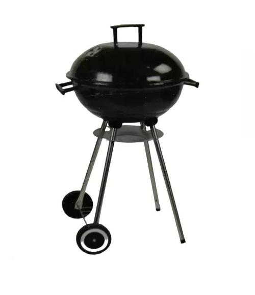 PARRILLA A CARBON REDONDA CON RUEDAS MUY PRACTICA - 1