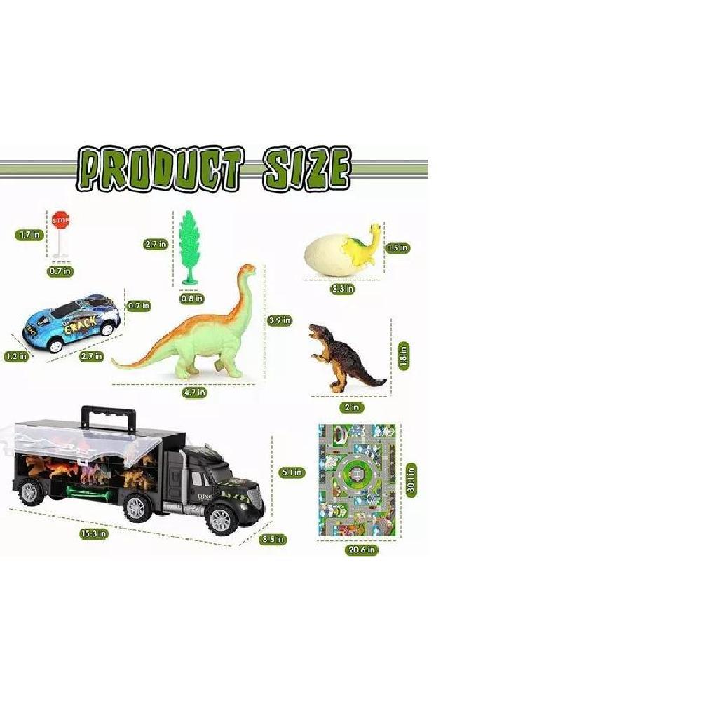 JUGUETE CARS01 DE CAMIÓN TRANSPORTADOR DINOSAURIO VEHÍCULO 37 PCS - 5