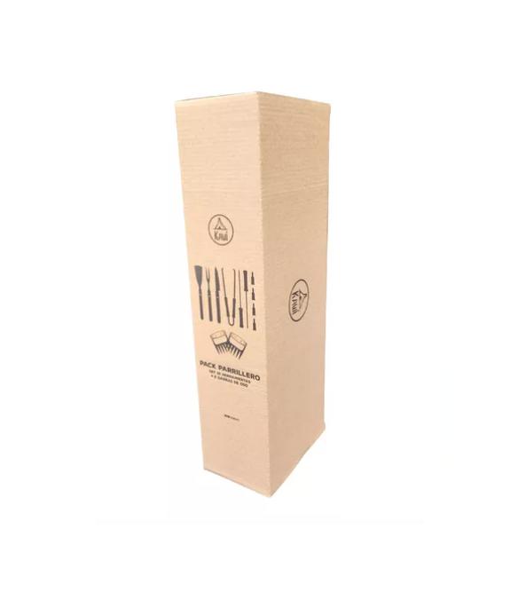 PACK SET ASADO PARRILLA 10 UDS + 2 GARRAS DE OSO INOX - 2