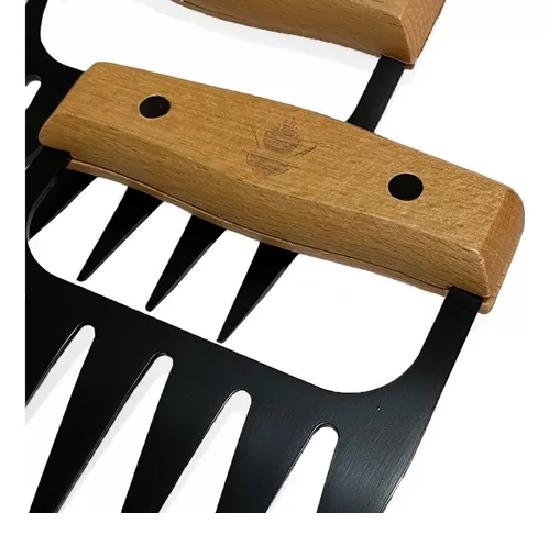 PACK SET ASADO PARRILLA 10 UDS + 2 GARRAS DE OSO INOX - 3