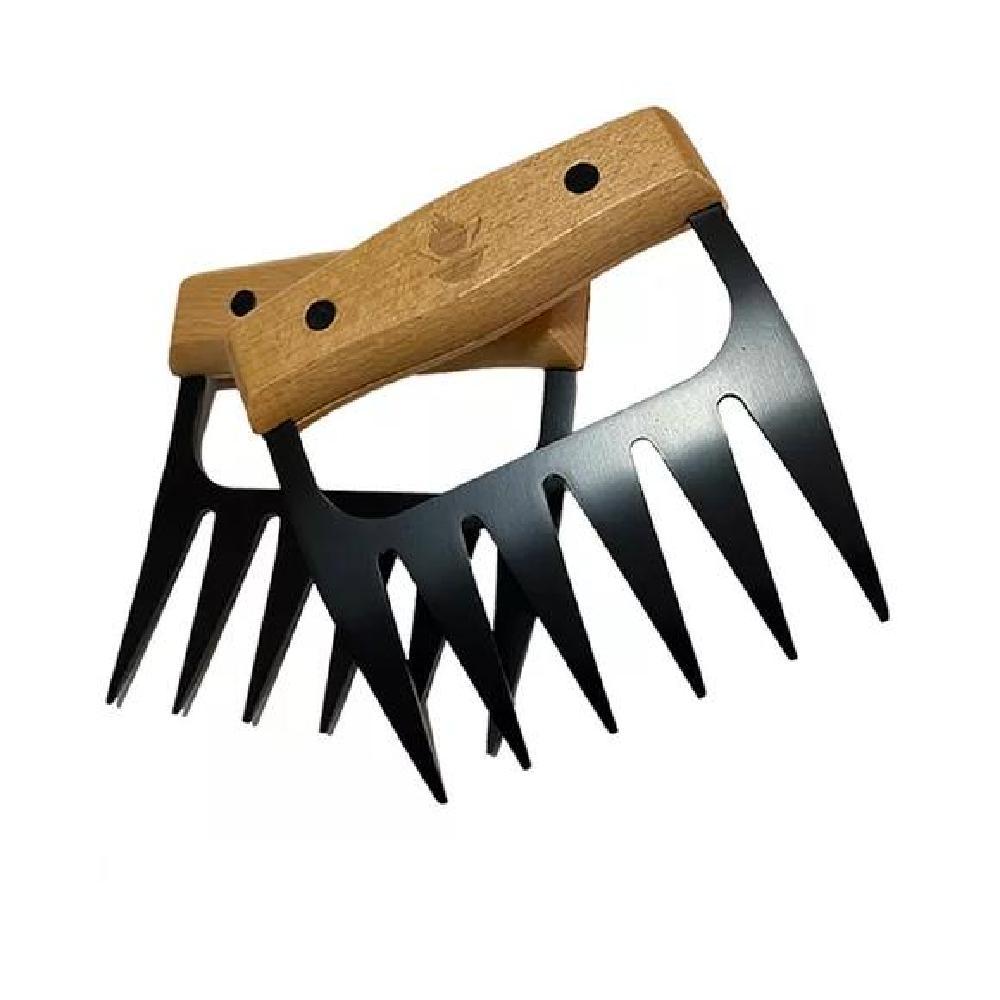 PACK SET ASADO PARRILLA 10 UDS + 2 GARRAS DE OSO INOX - 2