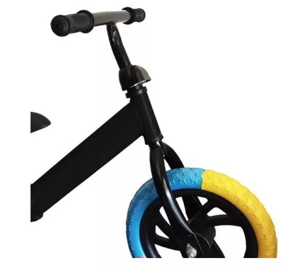 BICICLETA DE EQUILIBRIO BICI5 SIN PEDALES DE APRENDIZAJE NIÑOS NEGRA RUEDA COLORES - 2