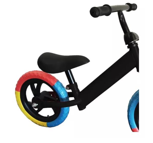 BICICLETA DE EQUILIBRIO BICI5 SIN PEDALES DE APRENDIZAJE NIÑOS NEGRA RUEDA COLORES - 3